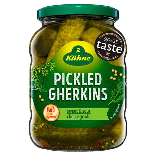 Kuhne Gherkins 670g, British Import (Pack of 2)