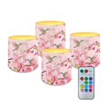 thumbnail image 1 of Kuiaobaty 4 PCS Flameless LED Candle with 4H 8H Timer Remote Hummingbird Cherry Blossom Pink Electric Pillar Candle with Color Changing Control for Room Fall Wedding Christmas Decorations, 1 of 7
