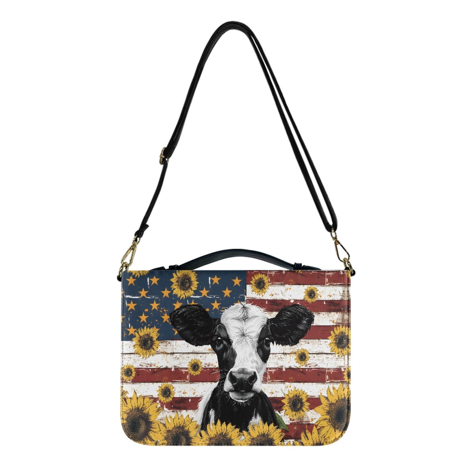 Kuiaobaty Sunflower & Cow Print License Plate Frames - Pack Of 2, US Standard 6x12 Inch, Aluminum