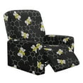 thumbnail image 1 of Kuiaobaty Bee Print Reclining Sofa Slipcover with Pocket Durable Recliner Chair Cover Large Soft Lazy Boy Chair Cover Breathable Reclining Slipcover for Pets Kids, 1 of 8