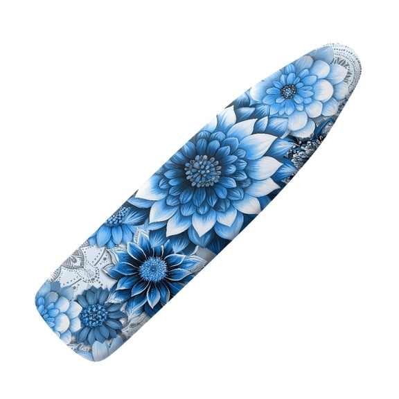 Kuiaobaty Boho Mandala Flower Blue Pattern Ironing Board Cover Scorch Resistant Ironing Table Cover with Hook and Loop Fastener Strap and Elastic Edge Home & Kitchen Accessories