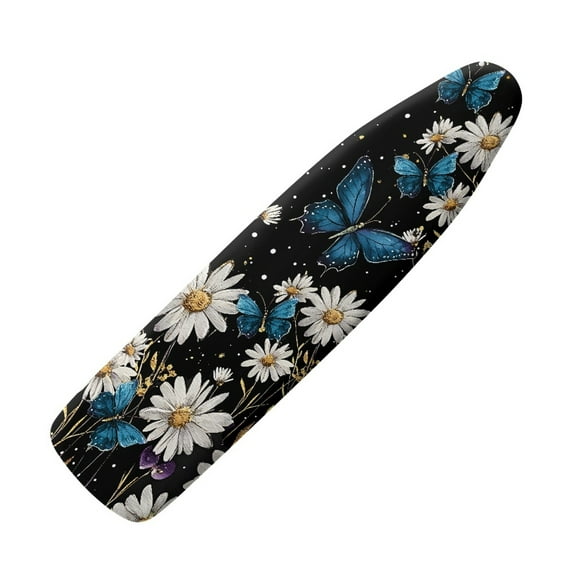 Kuiaobaty Butterfly Daisy Flower Pattern Ironing Board Cover Scorch Resistant Ironing Table Cover with Hook and Loop Fastener Strap and Elastic Edge Home & Kitchen Accessories