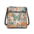thumbnail image 1 of Kuiaobaty Butterfly Daisy Print Crossbody Bag for Women Trendy, Waterproof Vegan Leather Messenger Purse Crossbody, Medium Size Zipper Hobo Handbag with Adjustable Strap for Travel, 1 of 7