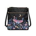 thumbnail image 1 of Kuiaobaty Butterfly Flower Moon Print Women's Crossbody Bag, Trendy Multi Pockets PU Leather Messenger Handbag Crossbody, Large Capacity Sling Purse with Adjustable Strap for Travel, 1 of 7