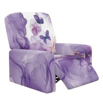 Kuiaobaty Butterfly Marble Print Recliner Chair Cover for Large Recliner Easy Replacement Reclining Sofa Slipcover Breathable Reclining Couch Cover with Pocket for Pets Washable