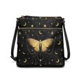 thumbnail image 1 of Kuiaobaty Butterfly Moon Stars Print Crossbody Bag for Women, Trendy Portable Leather Satchel Purse with Adjustable Strap, Zipped Pockets Messenger Handbag Lightweight Shoulder Bag for School, 1 of 7