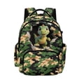 thumbnail image 1 of Kuiaobaty Camo Dinosaur Print Backpack for Kids Boys 17 Inch Backpack with Bottle Holder Roomy Sturdy School Bag Bookbags for School, Green, 1 of 7