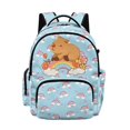 thumbnail image 1 of Kuiaobaty Capybara Print Kids Backpack for Girls 8-12 Rainbow Print School Bag with Multi Pockets 17 Inch Cute Backpack for School, Blue, 1 of 7