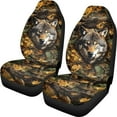 thumbnail image 1 of Kuiaobaty Car Seat Cover for Women, Non-Slip Front Bench Protection Auto Accessories Universal Fit Most Vehicles, Wolf Camo Hunting Forest, 1 of 7