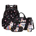thumbnail image 1 of Kuiaobaty Cat Galaxy Print Backpack and Lunch Box Set for Girls Planet Stars Print Backpack and Water Bottle Sleeve with Adjustable Strap Lightweight Bookbag with Pencil Case for School, 1 of 7