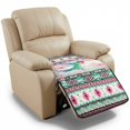 thumbnail image 1 of Kuiaobaty Cherry Blossom Print Armless Recliner Chair Covers, Aztec Hummingbird Print Non Slip Sofa Cushion Slipcover, Decorative Quilted Furniture Protector, Machine Washable, 1 of 7