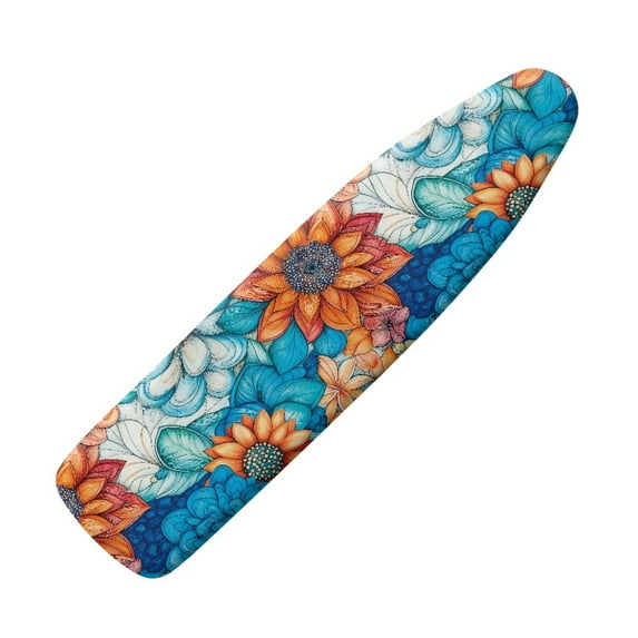 Kuiaobaty Colorful Boho Mandala Flower Ironing Board Cover Non-Slip Ironing Board Replacement Cover Protective Scorch Polyster with Elastic Edge 15 x 54 Inches Home Decoration