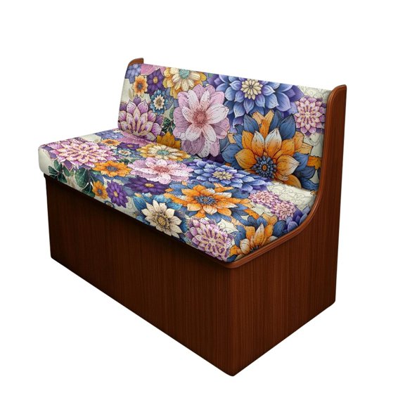 Kuiaobaty Colorful Boho Mandala Flower Pattern RV Dinette Cushions Covers Furniture Protector for RV Camper Car Bench 1 Backrest Covers & 1 Bench Covers Home & Kitchen Accessories