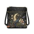 thumbnail image 1 of Kuiaobaty Crow Daisy Print Crossbody Bag for Women, Butterfly Moon Print Portable Leather Satchel Purse with Adjustable Strap, Zipped Pockets Shoulder Handbag Crossbody for Travel, 1 of 7