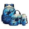 thumbnail image 1 of Kuiaobaty Cute Dolphin Print Backpack and Lunch Bag Set for Boys Lightweight Backpack Pencil Case with Zipper Roomy Sturdy Bookbag and Water Bottle Sleeve for School, 1 of 7