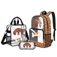 thumbnail image 1 of Kuiaobaty Dachshund Print Clear Backpack Set for Girls Boys Paw Paw Print Clear Backpack and Lunch Bag Set with Side Pockets See Through Bookbag with Pencil Case for School, 1 of 5