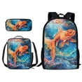 thumbnail image 1 of Kuiaobaty Fish Pattern Backpack for Girls for School Bookbag Set of 3 with Lunch Tote Bag Pencil Case Lightweight Cute Preschool Elementary Casual Daypack Laptop Bags, 1 of 7