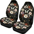 thumbnail image 1 of Kuiaobaty Front Car Seat Cover Set of 2, Universal Soft Seat Protection Auto Interior Accessories Decoration for Men Women, Butterfly Flower Moon, 1 of 7