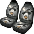 thumbnail image 1 of Kuiaobaty Ghost Witch Car Seat Cover Front 2 Pack Universal Soft Auto Seat Protector Car Interior Accessories 2 Front Interior Sets Halloween Decor for Women Girls, 1 of 7