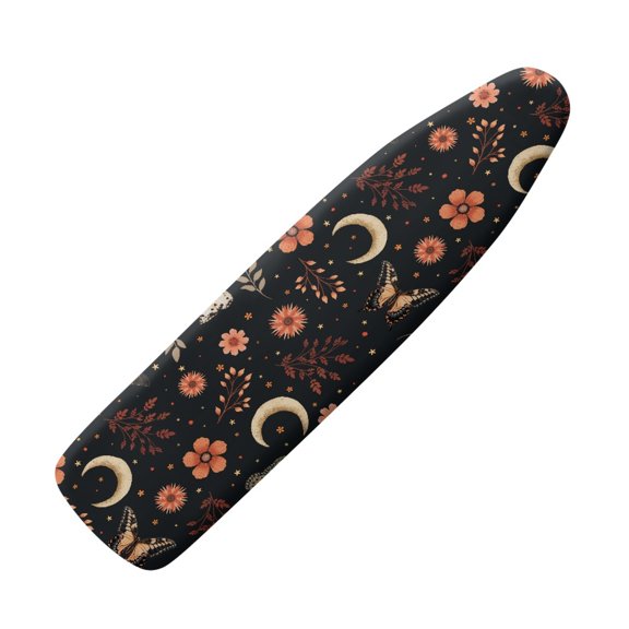 Kuiaobaty Heatproof Ironing Board Cover Moon Star Butterfly Flower Leaf Ironing Board Protective Covers Table Cover with 3 Fasteners Scorch Resistant Home Decor, 15 x 54 Inches