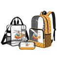 thumbnail image 1 of Kuiaobaty Helicopter Print Backpack and Pencil Case Set for Boys Polka Dot Print Backpack and Lunch Bag with Bottle Holder Roomy Clear Bookbag with Pencil Pouch for School, 1 of 5