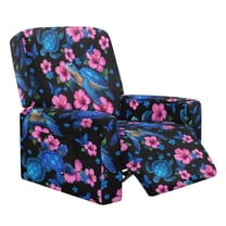 Kuiaobaty Hibiscus Turtle Print Reclining Slipcover with Pocket Nonslip Recliner Chair Cover Breathable Reclining Sofa Slipcover Washable Recliner Couch Cover for Pets Kids