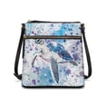 thumbnail image 1 of Kuiaobaty Ink Splash Print Crossbody Bag for Women, Sea Turtle Print Vegan Leather Messenger Handbag Crossbody, Roomy Zipped Pockets Shoulder Purse with Adjustable Strap for Travel, 1 of 7