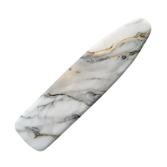 Kuiaobaty Ironing Board Cover Resists Scorching and Staining Iron Board Cover with Hook and Loop Fastener Strap, Marble White Grey