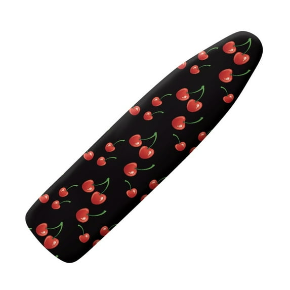 Kuiaobaty Ironing Board Cover Table Top Home Decoration Non Stick Scorch and Stain Resistant Iron Dust Cover Standard Size 15 x 54 Inch Home Decor, Cherry Black Pattern