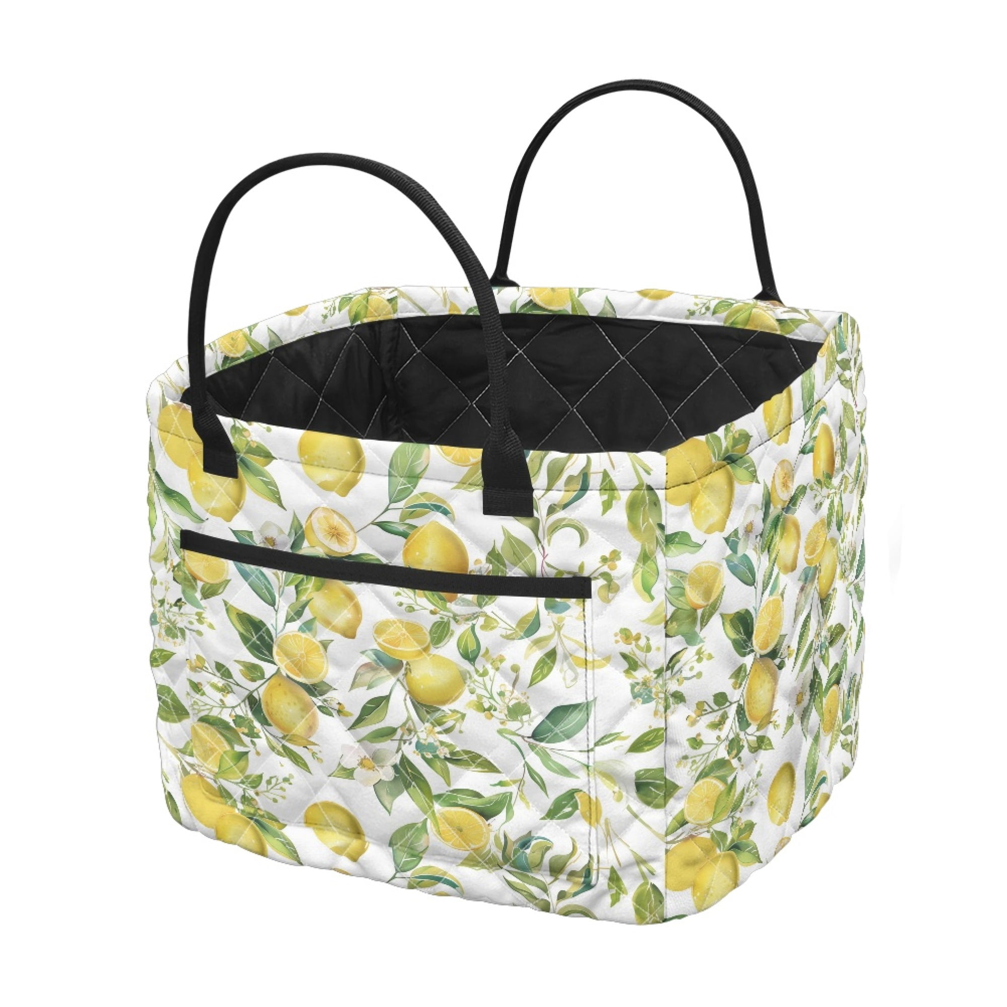 Kuiaobaty Large Capacity Quilted Storage Basket for Clothes, Lemon ...
