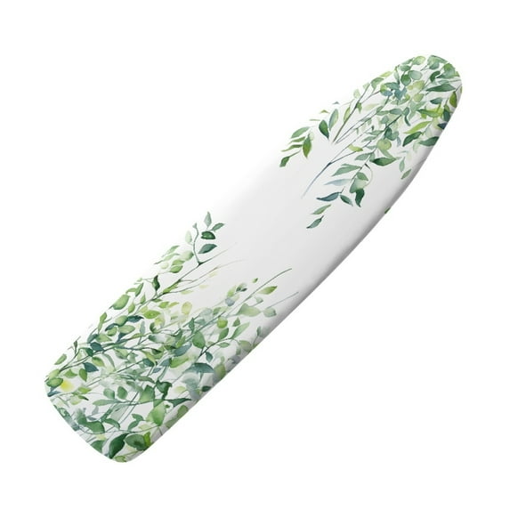 Kuiaobaty Leaf Green Pattern Ironing Board Cover Non-Slip Ironing Board Replacement Cover Protective Scorch Polyster with Elastic Edge and 3 Fasteners Home & Kitchen Accessories