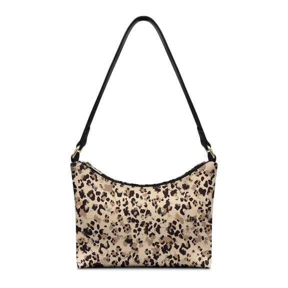 Kuiaobaty Leopard Pint Shoulder Purse for Women, Large Capacity Vegan Leather Underarm Bag y2k, Lightweight Small Hobo Purse Tote with Zipper Closure for Travel, Yellow