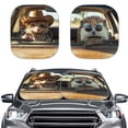 thumbnail image 1 of Kuiaobaty Mouse Hedgehog Automobile Pattern Automotive Windshield Sunshades Keep Car Interior Cool Auto Front Window UV Protection Sun Shield Cover 2 Pcs for Mini SUVs Small Sedans, 1 of 6