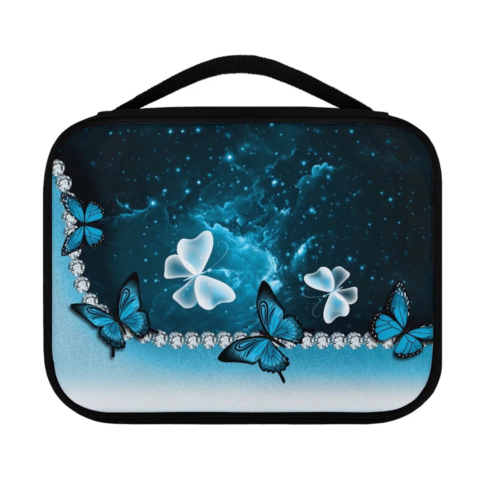 Kuiaobaty Multifunction Butterfly Bible Cover Starry Sky Zippered