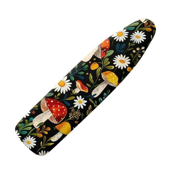 Kuiaobaty Mushroom Leaf Daisy Flower Pattern Ironing Board Cover Table Top Home Decoration Non Stick Scorch and Stain Resistant Iron Dust Cover Standard Size 15 x 54 Inch