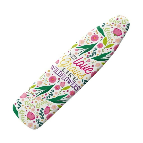 Kuiaobaty Non-Slip Ironing Board Cover Floral Leaf Pattern Universal Stretchy Cover with Elasticized Edges and Hook and Loop Fastener Strap for Friends Home & Kitchen Accessories