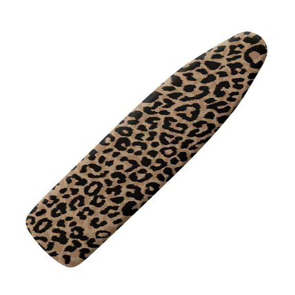 Kuiaobaty Non-Slip Ironing Board Cover Leopard Print Pattern Universal Stretchy Cover with Elasticized Edges and Hook and Loop Fastener Strap for Friends Home Decoration