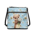 thumbnail image 1 of Kuiaobaty Otter Daisy Print Crossbody Bag for Women, Lightweight Portable Leather Satchel Purse with Adjustable Strap, Medium Size Messenger Handbag Crossbody for Travel & Shopping, 1 of 7
