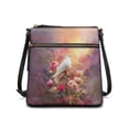 thumbnail image 1 of Kuiaobaty Pigeon Cross Rose Print Crossbody Bag for Women Trendy, Roomy Casual Vegan Leather Sling Handbag Crossbody, Lightweight Zipper Hobo Purse with Adjustable Strap for Travel, 1 of 7