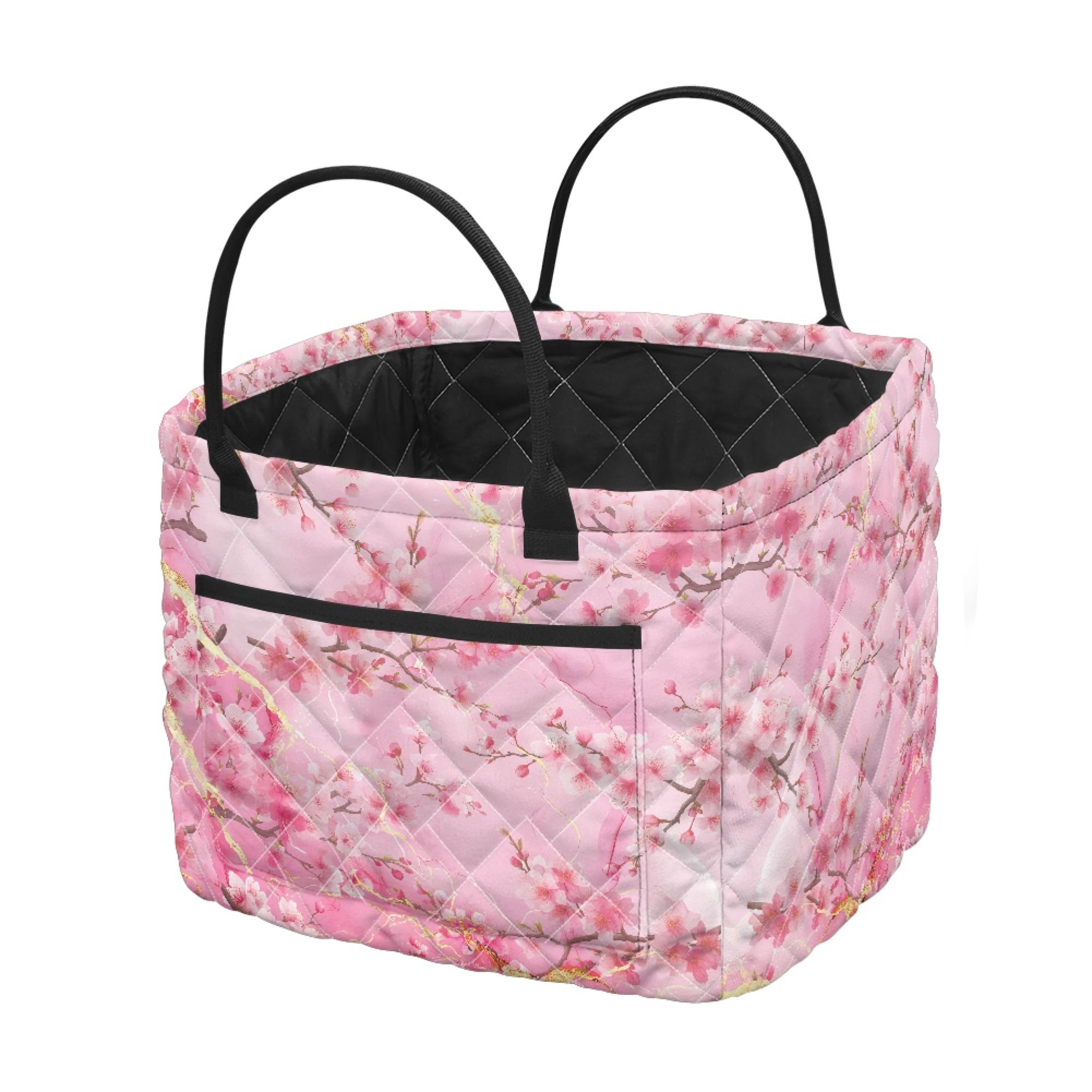 Kuiaobaty Polyester Quilted Storage Basket for Nursery Bathroom, Large ...
