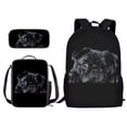 thumbnail image 1 of Kuiaobaty Pug Dog Print School Bag Backpack for Girls Boys Lightweight Bookbag College Students School Backpacks Set Lunch Box and Pencil Bag 3 in 1 Casual Rucksack Outdoor Daypack, 1 of 6