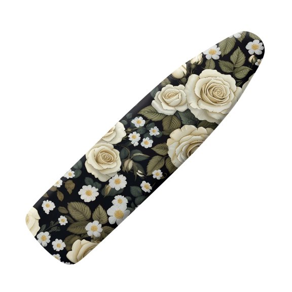 Kuiaobaty Retro Daisy Flower Rose Pattern Ironing Board Cover Non-Slip Ironing Board Replacement Cover Protective Scorch Polyster with Elastic Edge 15 x 54 Inches Home Decoration