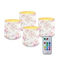 thumbnail image 1 of Kuiaobaty Rose Pink Pattern Flameless LED Battery Candles with 18-Key Remote Timer Function Electric Fake Plastic Pillar Candles for Tabletop Coastal Home Decor, Pack of 4, 1 of 7