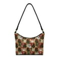 thumbnail image 1 of Kuiaobaty Santa Claus Print Leather Hobo Purse for Women, Snowman Plaid Print Shoulder Handbag with Smooth Zipper, Small Crescent Travel Underarm Sling Bag for Christmas, 1 of 7