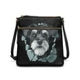 thumbnail image 1 of Kuiaobaty Schnauzer Hole Print Crossbody Bag for Women, Cute Lightweight Vegan Leather Messenger Handbag Crossbody, Waterproof Sling Purse with Adjustable Strap for Travel, Black, 1 of 7