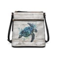thumbnail image 1 of Kuiaobaty Sea Turtle Print Crossbody Bag for Women, Trendy Wood Print Vegan Leather Shoulder Handbag Crossbody, Lightweight Messenger Purse with Adjustable Strap for Travel, 1 of 7