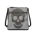 thumbnail image 1 of Kuiaobaty Skull Print Vegan Leather Crossbody Bag for Women, Lightweight Medium Size Messenger Handbag Crossbody, Punk Large Capacity Sling Purse with Adjustable Strap for Travel, 1 of 7