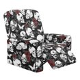 thumbnail image 1 of Kuiaobaty Skull Rose Butterfly Recliner Couch Cover Halloween Elastic Reclining Sofa Slipcover Breathable Reclining Slipcover Washable Recliner Chair Cover with Side Pocket for Pets, 1 of 8