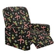 thumbnail image 1 of Kuiaobaty Snowflake Candy Print Reclining Slipcover Christmas Heavy Duty Recliner Chair Cover Breathable Recliner Couch Cover with Side Pocket Washable Reclining Sofa Slipcover for Pets Kids, 1 of 8