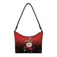 thumbnail image 1 of Kuiaobaty Snowman Print Underarm Sling Bag for Women Snowflake Print Leather Hobo Purse Tote Bag with Smooth Zipper Large Capacity Christmas Shoulder Handbag for Travel Red, 1 of 7